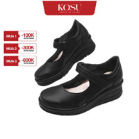 Giày da nữ đế xuồng cao cấp đế cao 5cm, giày da công sở dáng sang siêu êm siêu bền 69202 Nhật Bản