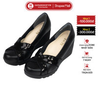 Giày da nữ KOSU cao 7cm, giày đế xuồng sequin chống thấm nước, trơn trượt K-24M23 made in Japan