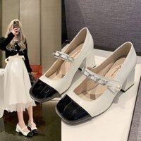 Giày da nữ Mary Jane Giày thời trang mùa xuân