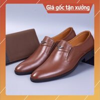 [Giầy da thật giá xường] Giầy tay nam đính logo da thật, bảo hành 1 năm- 81