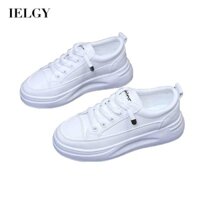 Giày da trắng thoải mái và thoáng khí IELGY