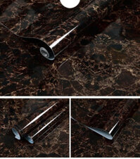 Giấy dán bếp đá hoa cương đen nâu, giả đá đẹp, tráng nhôm cách nhiệt dán được lên mặt bàn ăn