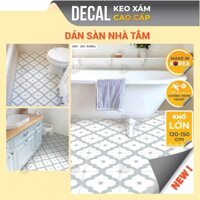 Giấy dán sàn nhà tắm chống nước, decal dán phòng tắm vintage hàng xịn, Decal cao cấp Made in KOREA, Decor24h DDS-303