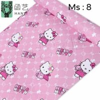 Giấy dán tường có keo Hello Kitty hồng