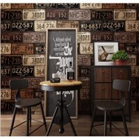 Giấy dán tường decal biển số xe