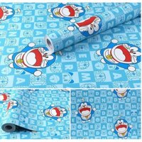 Giấy Dán Tường Doremon xanh đậm Khổ 10m*45cm sẵn keo