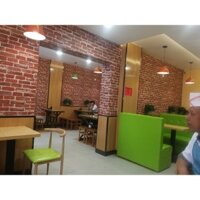 Giấy dán tường giả gạch đỏ vôi