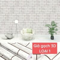 giấy dán tường giả gạch, giấy dán tường giá rẻ Gạch trắng DT H07