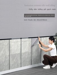Giấy dán tường giả gạch ốp tường tự dính chống thấm nước chống ẩm ốp tường tấm nhôm nhựa dán tường