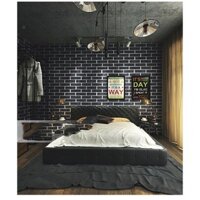 Giấy dán tường giả gạch xếp [GIẤY DÁN KEO + TẶNG KÈM KEO DÁN]