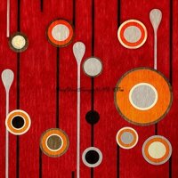 Giấy dán tường karaoke màu đỏ mã 95221