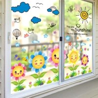 Giấy Dán Tường / Kính Cửa Sổ Họa Tiết Hoạt Hình Dễ Thương Trang Trí Trường Mẫu Giáo