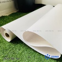 Giấy Dán Tường Màu Trắng Vân Vải Có Keo Sẵn Cuộn 10m Trơn Đẹp Cho Phòng Ngủ