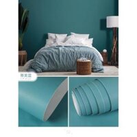 Giấy dán tường màu trơn 10m decal giấy dán tường pastel có keo sẵn - DH006