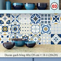 Giấy dán tường nhà bếp, miếng dán bếp chống bắn dầu mỡ, chịu nhiệt cao  Decal Dán Bếp Xanh Vàng 03