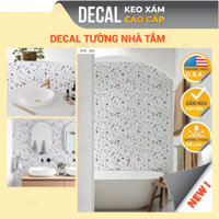 Giấy dán tường nhà tắm loại dày chống nước decal Avery (Mỹ) , decal dán nhà tắm mẫu Terrazzo - Decor 24h DTA-323