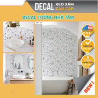 Giấy dán tường nhà tắm loại dày chống nước hàng cao cấp, decal dán nhà tắm mẫu decal Terrazzo - THƯ VIỆN DECAL DTA-323