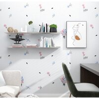 Giấy Dán Tường Xốp MẪU HỌA TIẾT Khổ Rộng 50cm Tráng Nhôm Cách Nhiệt Chóng Nóng (10M DÀI)