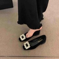 Giày Đế Bằng Giày Đậu Hà Lan Đi Biển Mặc Ngoài Chống Trơn Trượt Phong Cách Mới