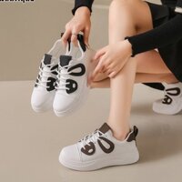 Giày đế bằng thời trang nữ Giày thể thao đế bệt Hàn Quốc chặn màu