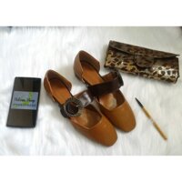 Giày đế bệt màu nâu bò