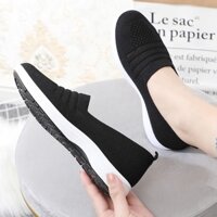 Giày đế bệt mềm mang thường ngày cho nữ Giày Thể Thao Đế Bằng Chống Trượt Thiết Kế Lưới Thoáng Khí Thời Trang Mùa Hè Mới Cho Nữ