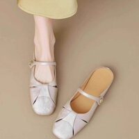 Giày đế bệt nữ mũi tròn Giày cao su Baotou