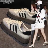 Giày đế cao su thời trang nữ buộc dây thông thường