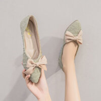 Giày đế phẳng thoải mái mùa xuân cho phụ nữ, giày lười phong cách Hàn Quốc, giày buổi tối nhẹ nhàng