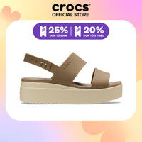 Giày Đế Xuồng Nữ Crocs Brooklyn - Khaki/Bone
