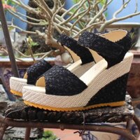 Giày đế xuồng phối ren nữ cao cấp thời trang mới nhất 9 phânSP Validep03 V68