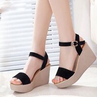 Giày đế xuồng quai ngang nhung (có ảnh thật)