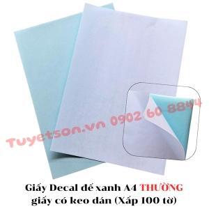 Giấy Decal A4 đế xanh