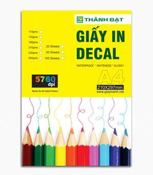 Giấy Decal A4 định lượng 135g