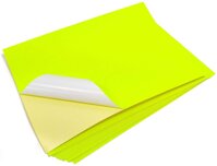 Giấy decal A4 màu vàng dạ quang Fluorescent Colour Sticker Matte Paper