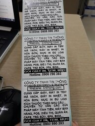 Giấy decal CẢM NHIỆT 1 tem 50x30mm, dài 30m