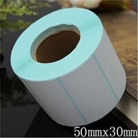 Giấy decal CẢM NHIỆT 1 tem 50x20mm, dài 30m