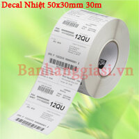 Giấy decal cảm nhiệt 50x30mm