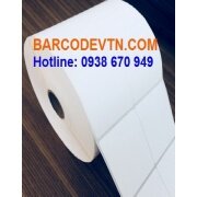 Giấy decal cuộn in mã vạch 2 tem 50×90 50m