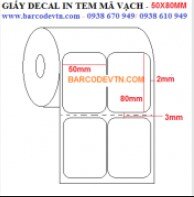 Giấy decal cuộn in mã vạch 50×80