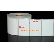 Giấy decal cuộn in nhãn mã vạch trực tiếp 80×60 50m