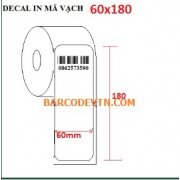 Giấy decal cuộn in tem nhãn mã vạch 60×180 bo góc