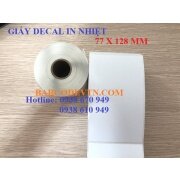 Giấy decal cuộn in tem nhãn mã vạch nhiệt 77×128