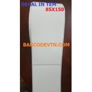 Giấy decal cuộn in tem nhãn mã vạch 85×150 Avery