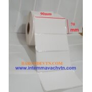 Giấy decal cuộn in tem nhãn mã vạch barcode 90×70