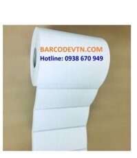 Giấy decal cuộn in tem nhãn mã vạch 90×30 50m
