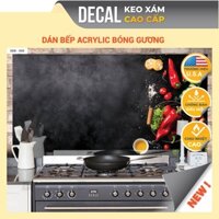 Giấy Decal dán bếp KEO XÁM chuyên dụng mẫu rau củ bóng gương chịu nhiệt tốt,chống dầu mỡ kích thước 120x60cm,DDB-058