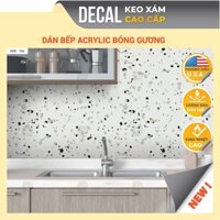 Giấy Decal dán bếp KEO XÁM chuyên dụng đá hoa cương bóng gương chịu nhiệt tốt,chống dầu mỡ kích thước 120x60cm,DDB-106