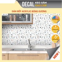 Giấy Decal dán bếp KEO XÁM chuyên dụng đá hoa cương bóng gương chịu nhiệt tốt,chống dầu mỡ kích thước 120x60cm,DDB-109