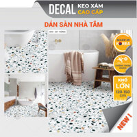 Giấy DECAL Decal24h dán sàn nhà tắm, toilet, phòng ngủ đá mài Terrazzo chống trầy, chống trơn, chống thấm DDS-327